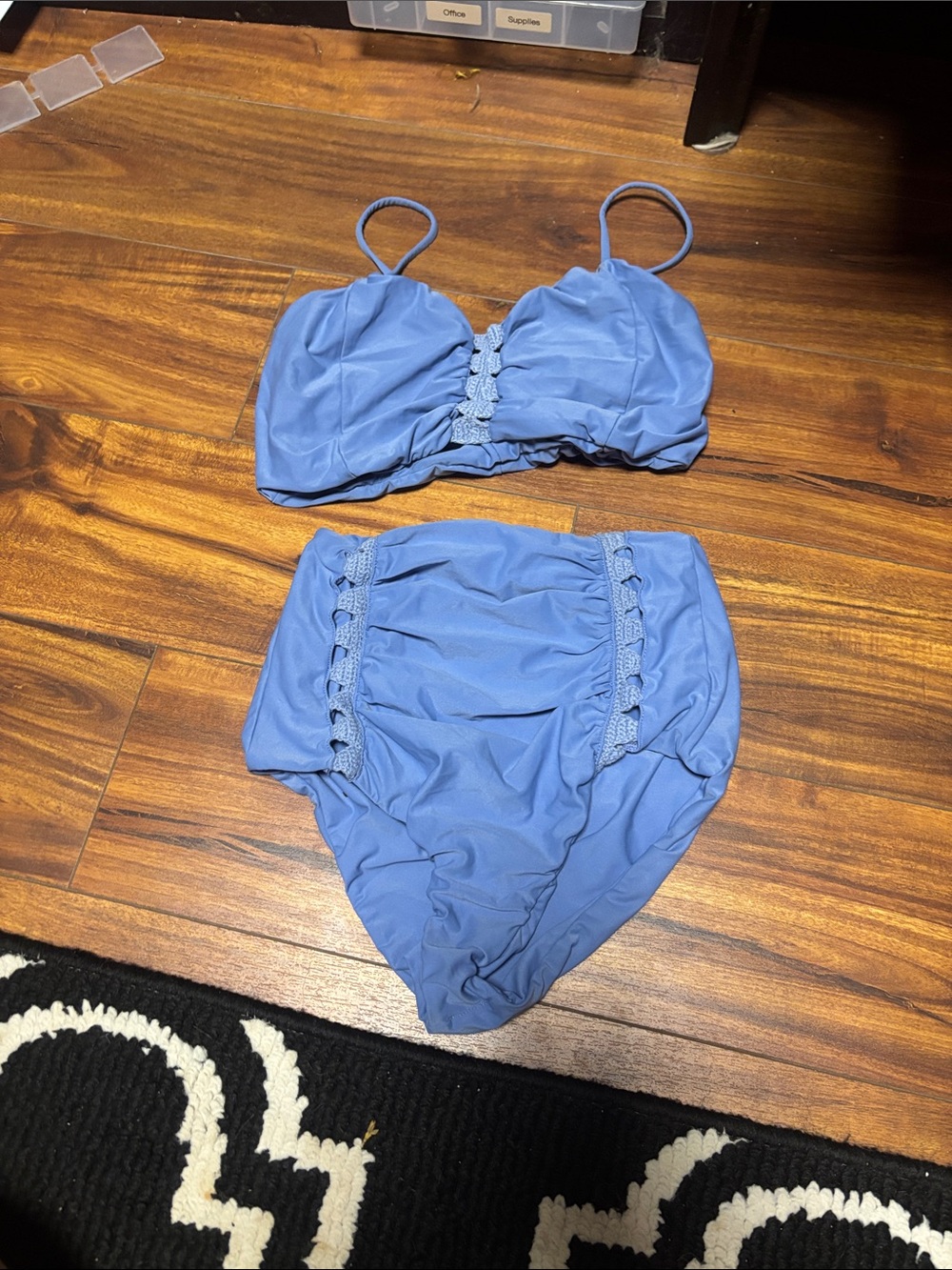 Posh Pua Hawaii Blue High-Waist crochet  Bikini Set